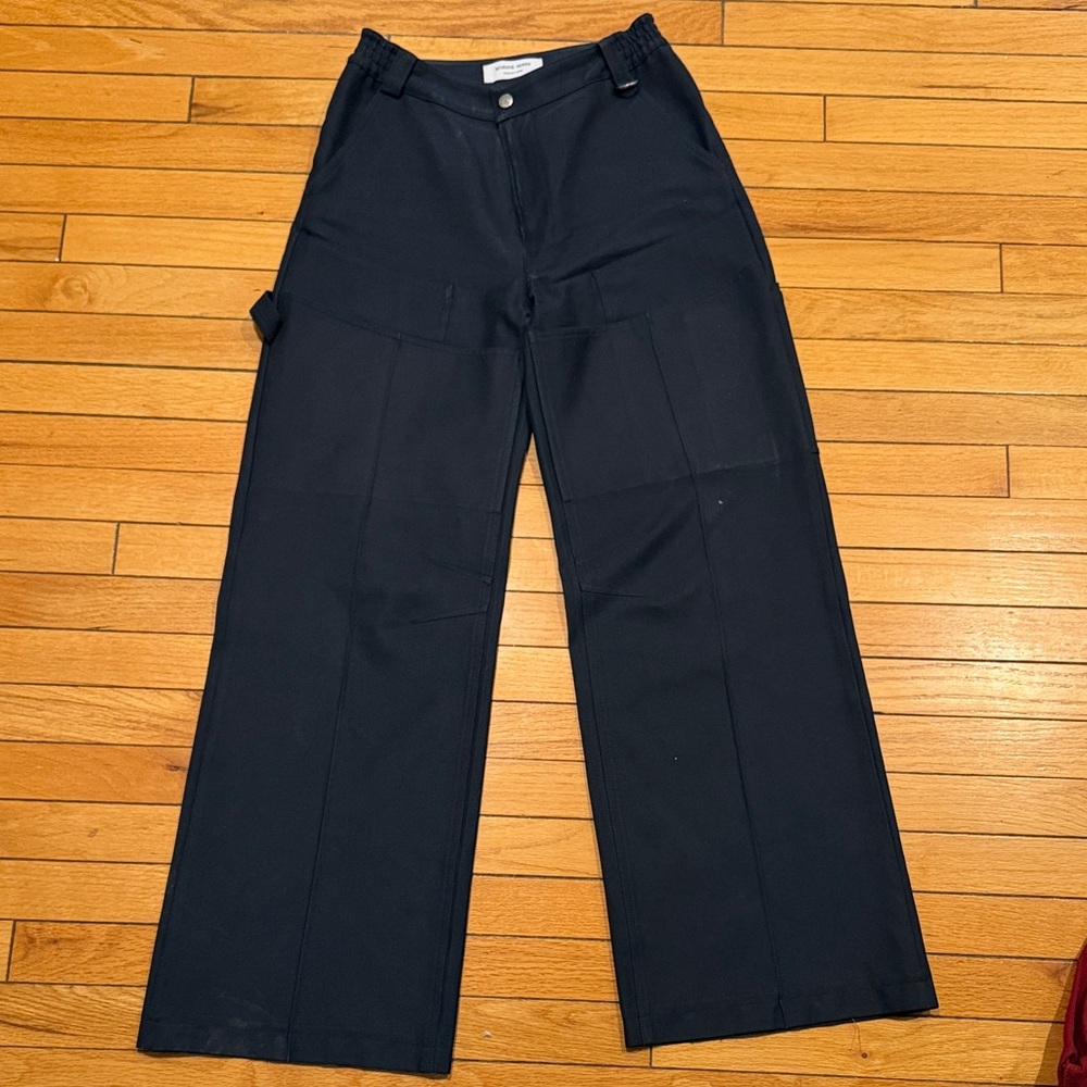 Marine Serre Black Wide Leg Pants